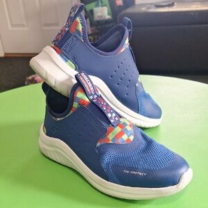 Skechers Kids Blue and Multicolor Slip-On Sneakers
